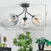 Ripoll lampa sufitowa, kula świetlna bursztynowy, przezroczysty, przydymiony, 3-punktowe