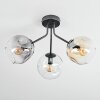 Ripoll lampa sufitowa, kula świetlna bursztynowy, przezroczysty, przydymiony, 3-punktowe