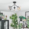 Ripoll Lampa sufitowa, Kula świetlna W kolorze bursztynu, Przezroczysty, Przydymiony, 3-punktowe