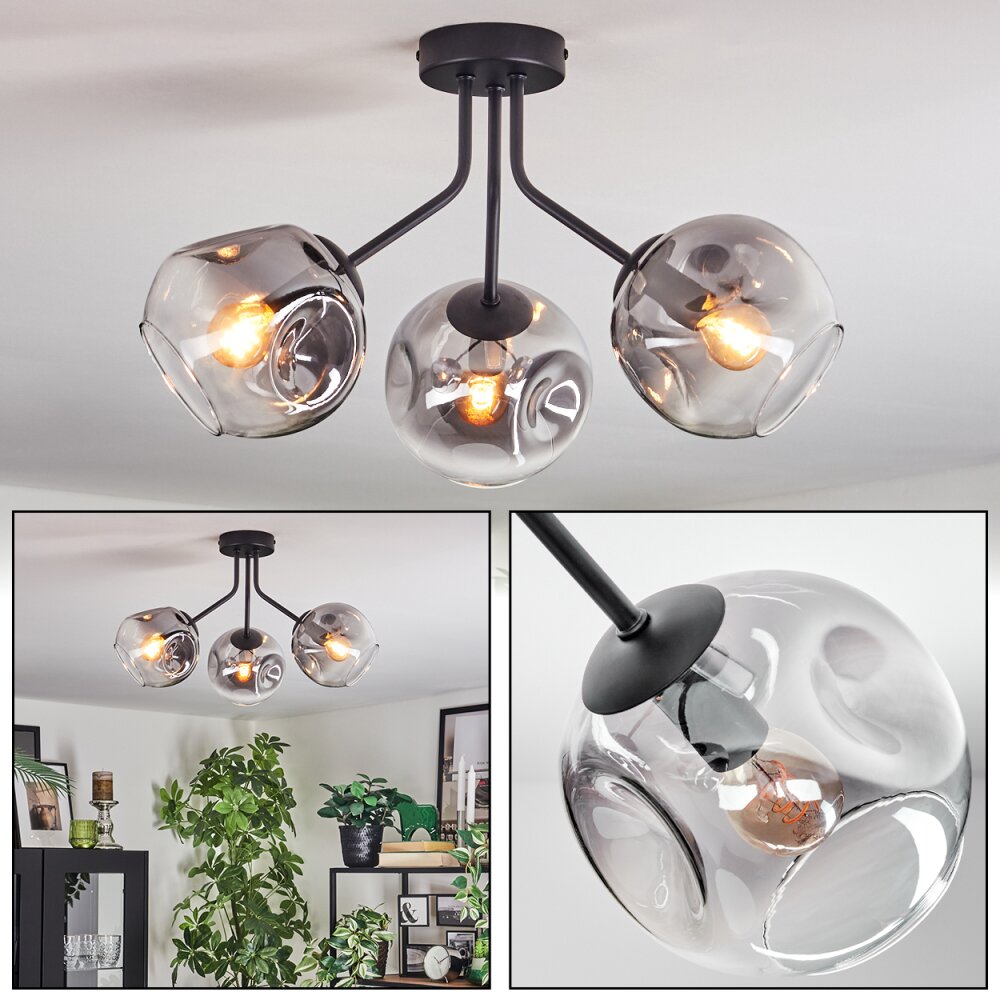 Ripoll Lampa sufitowa, Kula świetlna Przezroczysty, Przydymiony, 3-punktowe main product photo