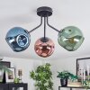 Ripoll lampa sufitowa, kula świetlna niebeieski, zielony, miedziany, 3-punktowe