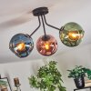 Ripoll lampa sufitowa, kula świetlna niebeieski, zielony, miedziany, 3-punktowe