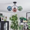 Ripoll lampa sufitowa, kula świetlna niebeieski, zielony, miedziany, 3-punktowe