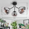 Gastor Lampa sufitowa, Kula świetlna Chrom, Przezroczysty, Przydymiony, 3-punktowe