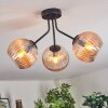 Koyoto Lampa sufitowa, Kula świetlna W kolorze bursztynu, 3-punktowe