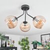 Koyoto Lampa sufitowa, Kula świetlna W kolorze bursztynu, 3-punktowe