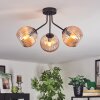Koyoto Lampa sufitowa, Kula świetlna W kolorze bursztynu, 3-punktowe