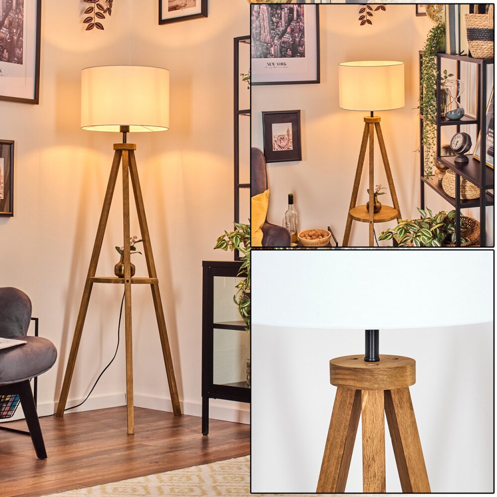 Soungou Lampa stojąca Ciemne drewno, Czarny, 1-punktowy main product photo