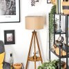 Soungou Lampa stojąca Ciemne drewno, Czarny, 1-punktowy