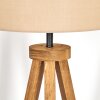 Soungou Lampa stojąca Ciemne drewno, Czarny, 1-punktowy