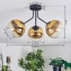 Koyoto Lampa sufitowa, Kula świetlna 42 cm Złoty, Przezroczysty, 3-punktowe