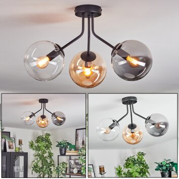 Gastor Lampa sufitowa, Kula świetlna 42 cm W kolorze bursztynu, Przezroczysty, Przydymiony, 3-punktowe