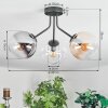 Gastor lampa sufitowa, kula świetlna 42 cm bursztynowy, przezroczysty, przydymiony, 3-punktowe