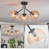 Koyoto lampa sufitowa, kula świetlna bursztynowy, przezroczysty, 3-punktowe
