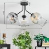 Ripoll lampa sufitowa, kula świetlna bursztynowy, przezroczysty, przydymiony, 3-punktowe