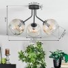 Ripoll lampa sufitowa, kula świetlna bursztynowy, przezroczysty, 3-punktowe