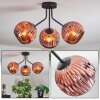 Ripoll Lampa sufitowa, Kula świetlna W kolorze miedzi, 3-punktowe