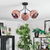 Ripoll Lampa sufitowa, Kula świetlna W kolorze miedzi, 3-punktowe
