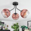 Ripoll lampa sufitowa, kula świetlna przezroczysty, miedziany, 3-punktowe