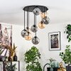 Gastor Lampa sufitowa, Kula świetlna W kolorze bursztynu, Przydymiony, 9-punktowe