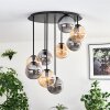 Gastor Lampa sufitowa, Kula świetlna W kolorze bursztynu, Przydymiony, 9-punktowe