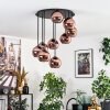 Koyoto lampa sufitowa, kula świetlna miedziany, 9-punktowe