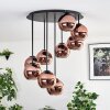 Koyoto Lampa sufitowa, Kula świetlna W kolorze miedzi, 9-punktowe