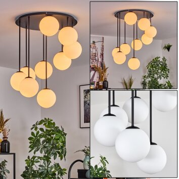 Gastor Lampa sufitowa, Kula świetlna Biały, 9-punktowe Gastor Lampa sufitowa, Kula świetlna Biały, 9-punktowe