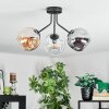 Ripoll Lampa sufitowa, Kula świetlna W kolorze bursztynu, Przezroczysty, Przydymiony, 3-punktowe