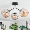 Ripoll lampa sufitowa, kula świetlna bursztynowy, 3-punktowe