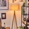 Soungou lampa stojąca kolory naturalne, nikiel matowy, 1-punktowy