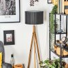 Soungou lampa stojąca kolory naturalne, nikiel matowy, 1-punktowy