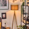 Soungou lampa stojąca kolory naturalne, nikiel matowy, 1-punktowy