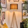 Soungou lampa stojąca chrom, kolory naturalne, 1-punktowy