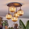 Chehalis lampa sufitowa, kula świetlna 45 cm bursztynowy, 5-punktowe