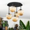 Chehalis lampa sufitowa, kula świetlna 45 cm bursztynowy, 5-punktowe