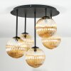 Chehalis Lampa sufitowa, Kula świetlna 45 cm W kolorze bursztynu, 5-punktowe