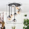 Gastor Lampa sufitowa, Kula świetlna W kolorze bursztynu, Przezroczysty, Przydymiony, 9-punktowe