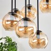 Koyoto Lampa sufitowa, Kula świetlna W kolorze bursztynu, 9-punktowe