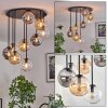 Gastor Lampa sufitowa, Kula świetlna W kolorze bursztynu, Przezroczysty, Przydymiony, 9-punktowe