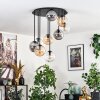 Gastor Lampa sufitowa, Kula świetlna W kolorze bursztynu, Przezroczysty, Przydymiony, 9-punktowe