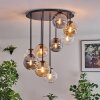 Gastor Lampa sufitowa, Kula świetlna W kolorze bursztynu, Przezroczysty, Przydymiony, 9-punktowe