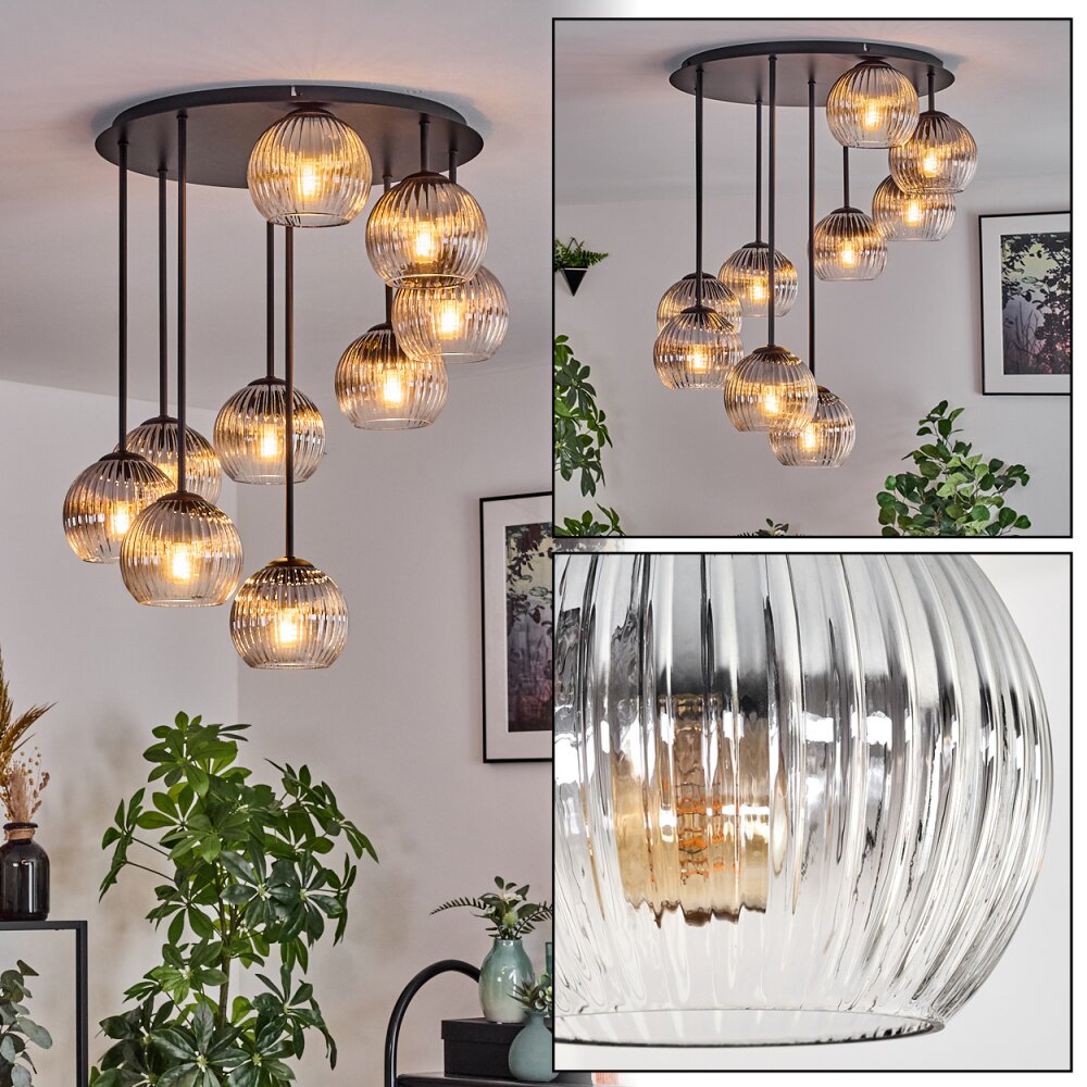Koyoto Lampa sufitowa, Kula świetlna 57 cm Przezroczysty, Przydymiony, 9-punktowe main product photo