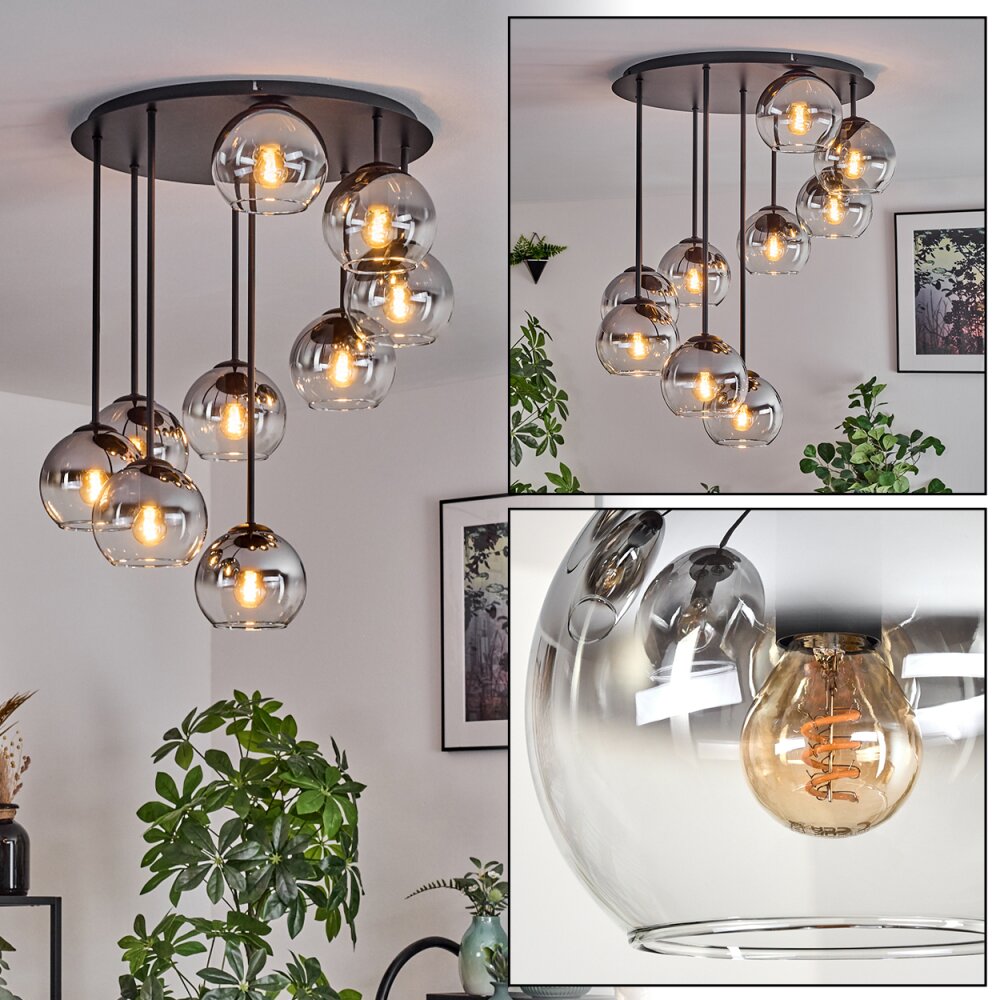 Koyoto Lampa sufitowa, Kula świetlna 57 cm Przezroczysty, Przydymiony, 9-punktowe main product photo