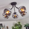 Gastor Lampa sufitowa, Kula świetlna 52 cm Chrom, Przezroczysty, Przydymiony, 5-punktowe