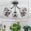 Gastor Lampa sufitowa, Kula świetlna 52 cm Chrom, Przezroczysty, Przydymiony, 5-punktowe
