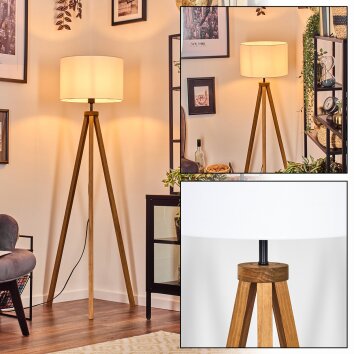 Soungou lampa stojąca kolory naturalne, czarny, 1-punktowy