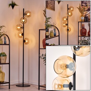 Koyoto lampa stojąca 31 cm bursztynowy, 5-punktowe