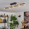 Tavon Lampa sufitowa LED Ciemne drewno, Czarny, 1-punktowy