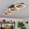 Tavon Lampa sufitowa LED Ciemne drewno, Czarny, 1-punktowy